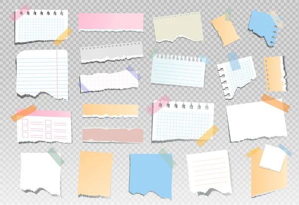 Kağıt Parçaları Kopyalama Alanı Üzerinde Notlar Için Yer Etkili Çalışma — Stok Vektör