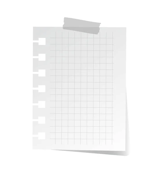 Concept Livre Blanc Feuille Adhésive Pour Planche Travail Établissement Des — Image vectorielle