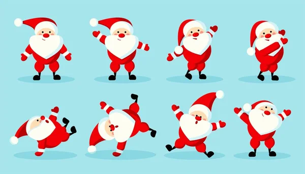 Dansande Jultomten Redo Insamling Grafiska Element För Animationer Nyår Och — Stock vektor
