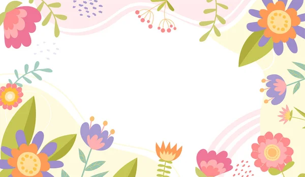 Fleurs Fond Abstrait Place Pour Texte Les Présentations Plantes Fleurs — Image vectorielle