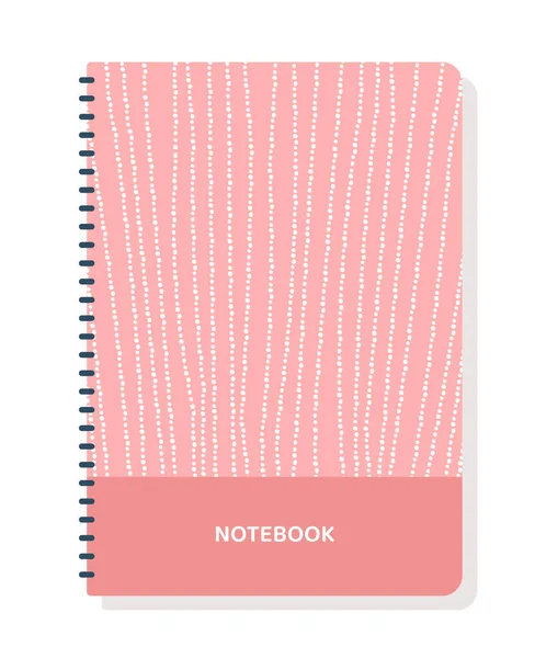 Capa Vermelha Caderno Manual Diário Espaço Para Anotações Educação Formação — Vetor de Stock