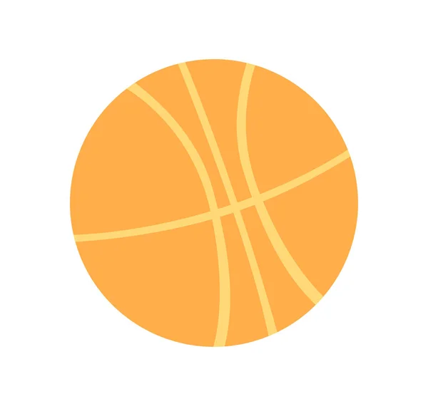 Basketbal Concept Oranje Bol Sportuitrusting Voor Spelletjes Training Lichamelijke Opvoeding — Stockvector