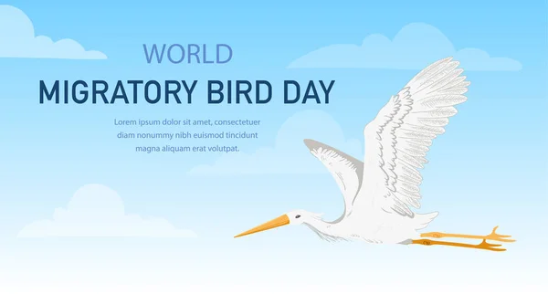 Tag Der Zugvögel Internationaler Feiertag Und Festival Ornithologie Und Biologie — Stockvektor