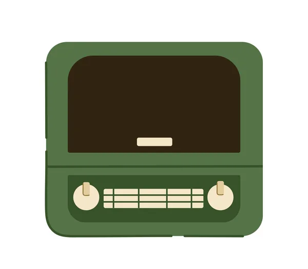 Conceito Rádio Antigo Item Antigo Vintage Aparelho Transmissão Informação Meios —  Vetores de Stock