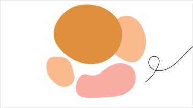 Devamlı çizgi şeklinde animasyon. Estetik hareketli bayrak, güzel bir kadın yüzü ve gül silueti. Modern moda. Kozmetik ürün reklamı. Beyaz arkaplanda doğrusal grafik çizgi film