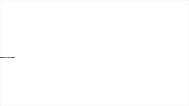 Devamlı çizgi şeklinde animasyon. El yapımı çöl devesiyle hareket eden bir afiş. Mısır kambur hayvanı. Minimalist vahşi memeli ikonu. Beyaz arkaplanda doğrusal grafik çizgi film