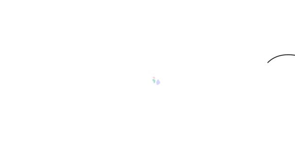 Анімація Стилі Безперервної Лінії Мінімалістична Рухома Іконка Дитячої Пляшки Соску — стокове відео