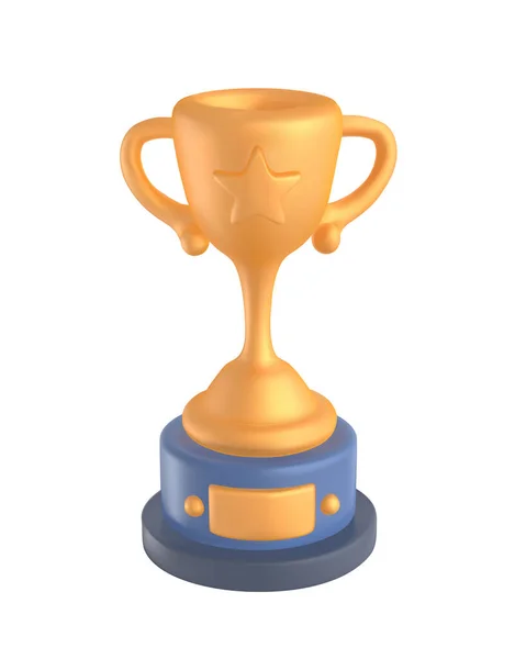 Golden Award Icon Gold Goblet Cup Winners Achievement Sport Online — Stock Vector