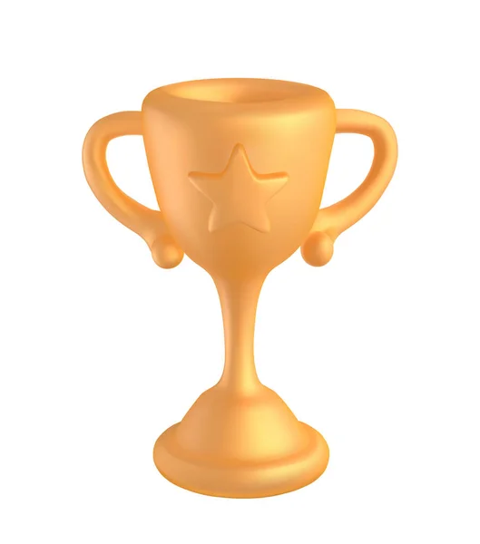 Icono Del Premio Oro Copa Copa Brillante Para Los Ganadores — Archivo Imágenes Vectoriales