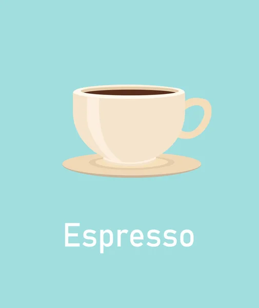 Concetto Adesivo Espresso Caffè Menù Caffè Caffetteria Ristorante Bevanda Aroma — Vettoriale Stock