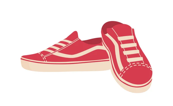 Piros Divatos Cipő Koncepció Esztétika Elegancia Alkalmi Életmód Divat Cipők — Stock Vector