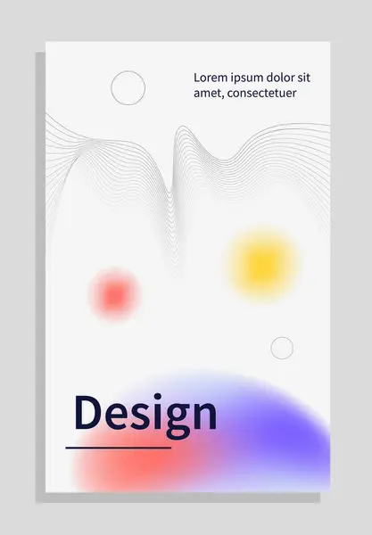 Bunt Verschwommenes Plakatdesign Konzept Modernes Und Futuristisches Design Broschüre Faltblatt — Stockvektor