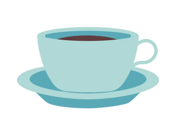 Красочный Кубинский Элемент Наклейка Чашкой Вкусного Кофе Чая Утренний Напиток — стоковый вектор