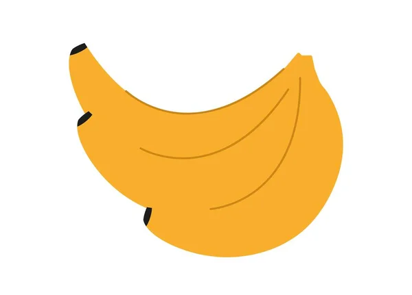 다채로운 맛있는 달콤한 바나나의 무리와 스티커 이국적인 인쇄용 디자인 배경에 — 스톡 벡터