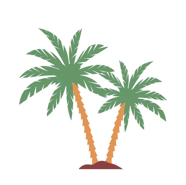 Красочный Кубинский Элемент Штикер Алом Островной Пальмой Зелеными Листьями Экзотическое — стоковый вектор
