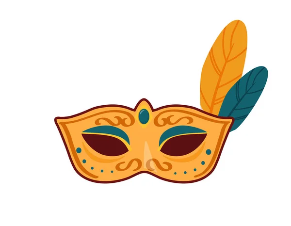 Concepto Máscara Carnaval Elemento Colorido Ropa Para Eventos Fiestas Vacaciones — Vector de stock