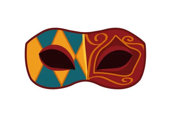 Conceito Máscara Carnaval Elemento Vestuário Colorido Para Evento Festa Veste — Vetor de Stock