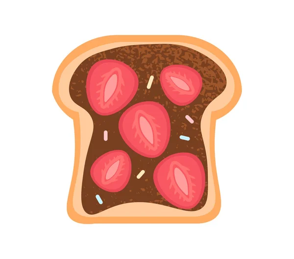 Tampilan Atas Pada Konsep Sandwich Sarapan Sehat Dan Lezat Roti - Stok Vektor