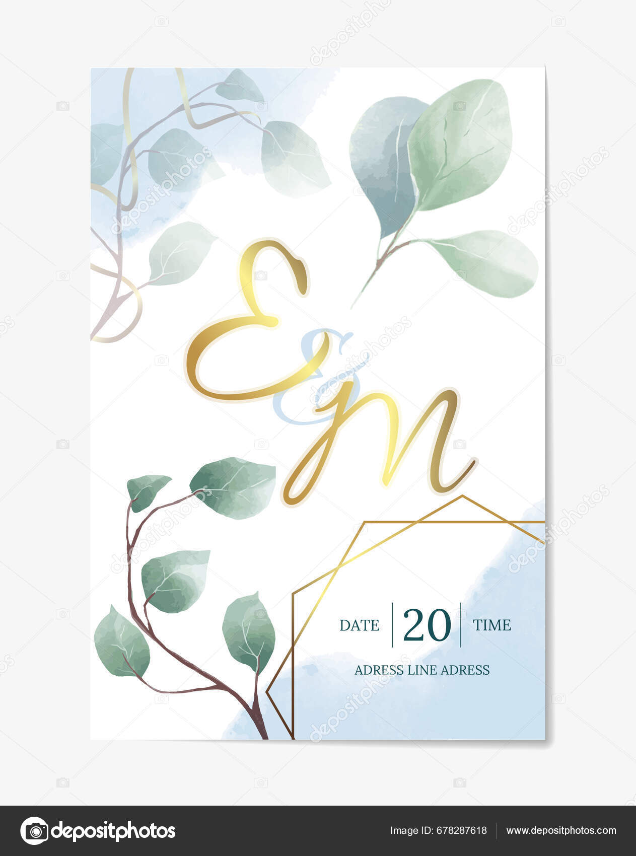 Cartão Convite Casamento Salvar Modelo Data Com Iniciais Recém Casados  Vetor de ©mentalmind 678287618, image size:1263x1700