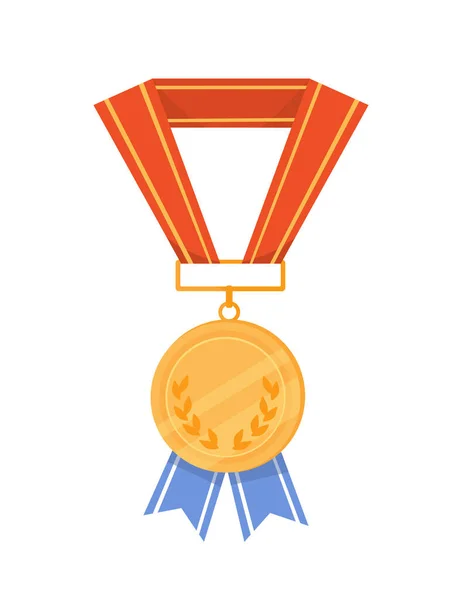 Золотой Трофей Премия Награда Победителей Соревнований Турниров Золотая Медаль Красной — стоковый вектор