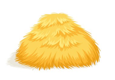 Samanlık sarısı konsept. Tarım ve tarım. Hasat ve hasat. Yaz mevsimi hasat sembolü. Poster ya da afiş. Çizgi film düz vektör illüstrasyonuName