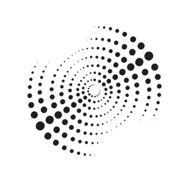 Yüksek hız çizgisi konsepti. Dijital hareket, ışıltılar ve ışınlar. Noktalı kıvrımlı desen. Fütürist teknoloji. Şablon ve düzen. Beyaz arkaplanda izole edilmiş doğrusal vektör çizimi