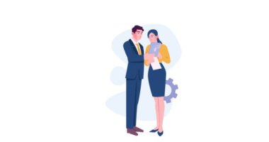 İş ekibi çalışması. Yeni projeyi tartışan ve değerlendiren girişimci ya da meslektaşlarla afiş taşımak. Ortaklık, işbirliği ve işbirliği. Ofis çalışanları. Çizgi film düz animasyon grafikleri