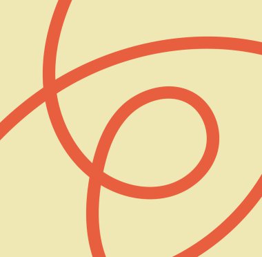 Yumuşak sarı arkaplanda soyut kıvrımlı kırmızı çizgiler. Akan şekilli modern minimalist kompozisyon dinamik ve stil sahibi bir sanatsal görünüş yaratır. Vektör illüstrasyonu