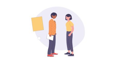 Banka servisi. Bankadan kredi ya da ipotek alan ve banka çalışanı ya da danışmanla tokalaşan bir kadınla pankart taşımak. Para ya da finans yönetimi. Çizgi film düz animasyon grafikleri