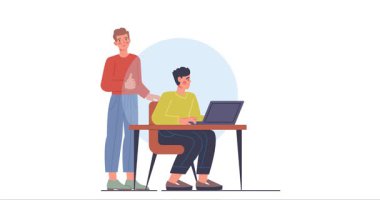 Özel hayatım. Sosyal etkileşim sırasında ofis çalışanlarının kişisel sınırlarına saygılı iş arkadaşları ve yöneticilerle afiş taşımak. Rahat bir çalışma ortamı. Düz grafik çizgi film