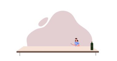 İnsanlar mutfakta yemek yapıyor. Mutlu gülümseyen bir kadının kızıyla lezzetli yemekler veya hamur işleri pişirdiği afişler. Aile yemeği ya da öğle yemeğini birlikte hazırlar. Düz grafik çizgi film