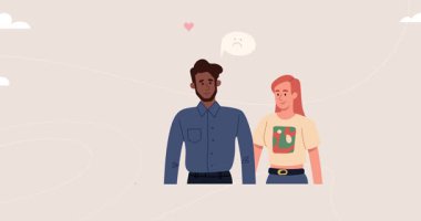 Arkadaşlardan destek. Psikolojik kriz ve zihinsel sorunlar yaşayan bir grup insanı rahatlatan ve arkadaşa yardım eden bir afiş. Empati ve duygusal destek. Düz grafik çizgi film