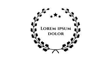 Laurel wreaths vector, decorative elements for design.