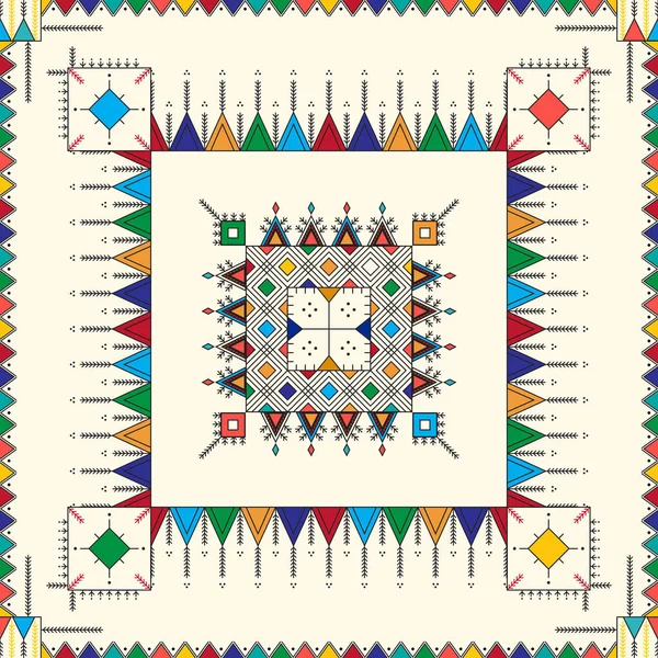 Διακοσμητικό Γεωμετρικό Επαναλαμβανόμενο Μοτίβο Εμπνευσμένο Από Τους Παραδοσιακούς Πίνακες Qatt — Διανυσματικό Αρχείο