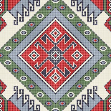 Geleneksel Kilim vektörü pürüzsüz desen
