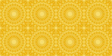 Islamic gold ornament vector seamless pattern