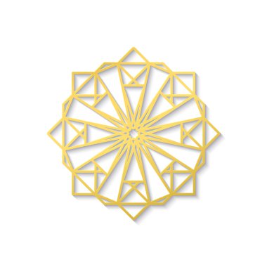 Islamic golden ornament, vector illustration