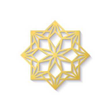 Islamic golden ornament, vector illustration