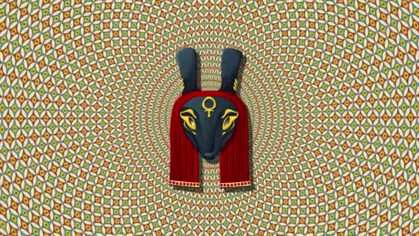 Figura Set Egipski Bóg Pustyni Zaburzenia Cudzoziemcy Burza Obracającym Się — Wideo stockowe