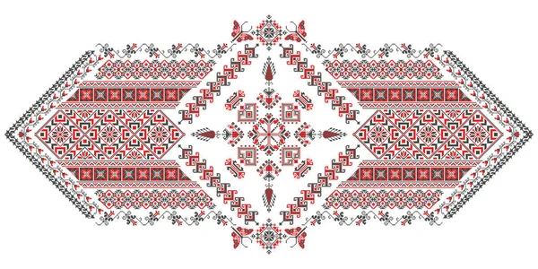 Broderie Roumaine Traditionnelle Élément Vectoriel Conception Sur Fond Blanc — Image vectorielle