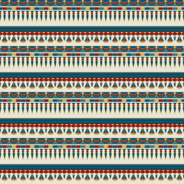 Ancient Egyptian Traditional Background Vector Seamless Pattern — Vettoriale Stock