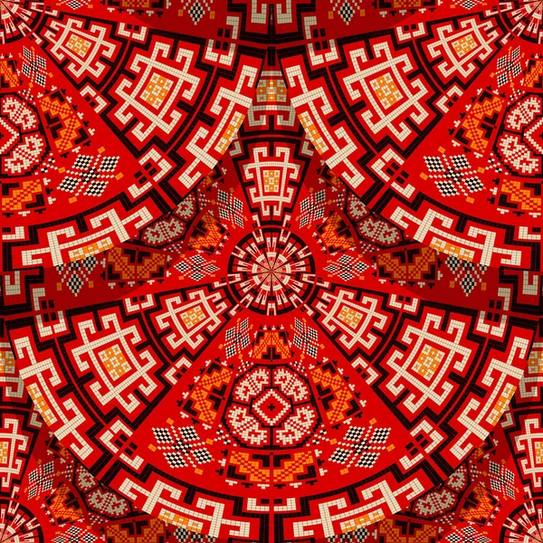ルーマニア刺繍シームレスパターンベクトルデザイン — ストックベクタ