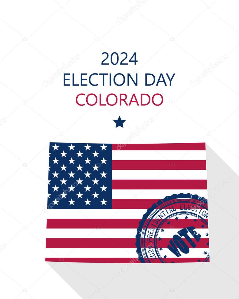 2024 United States of America Presidential Election Colorado vector
