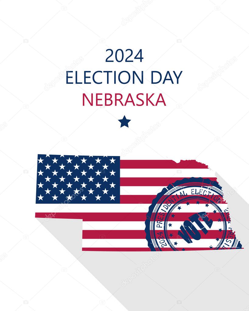 2024 United States of America Presidential Election Nebraska vector