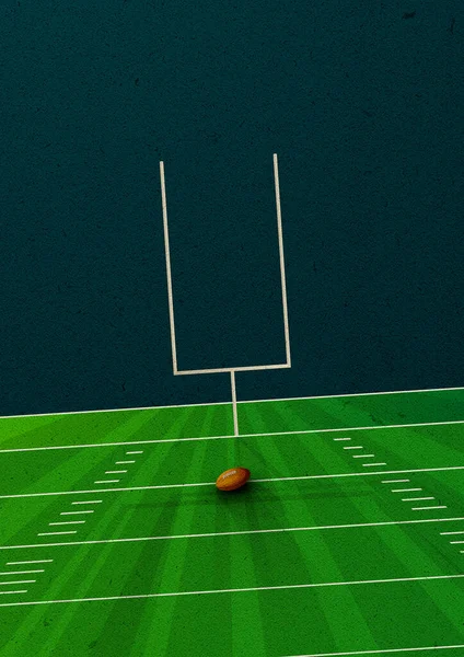 美国足球传单 复制空间足球主题纸化效果 抽象艺术 — 图库照片
