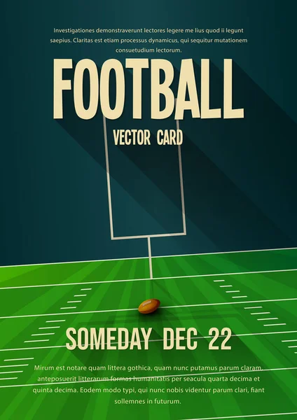 American Football Vector Template Flyer Met Kopieerruimte — Stockvector