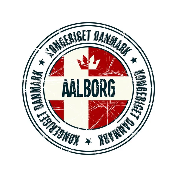 Aalborg Cidade Grunge Borracha Carimbo Vetor Ilustração Sobre Fundo Branco —  Vetores de Stock