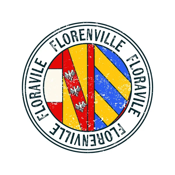 Florenville Belgien Vektor Grunge Gummistempel Über Weißem Hintergrund — Stockvektor
