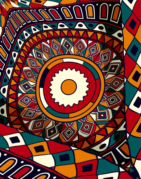Tribal Art Background Composition Vector Illustration — ストックベクタ