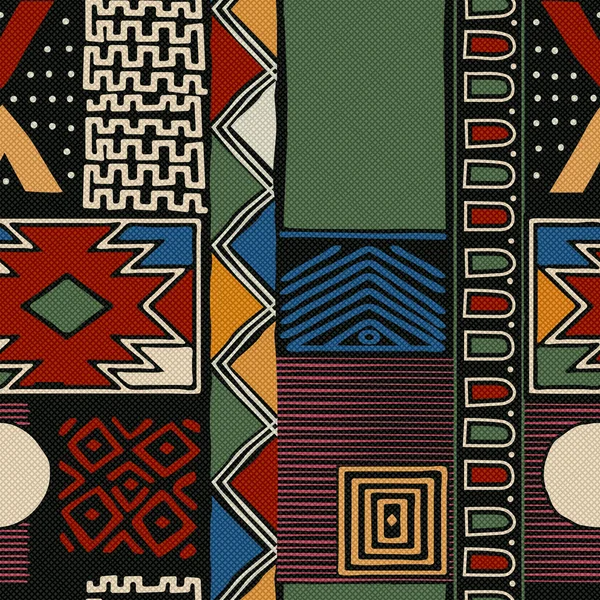 Abstract Tribal Background Vector Seamless Pattern 图库插图